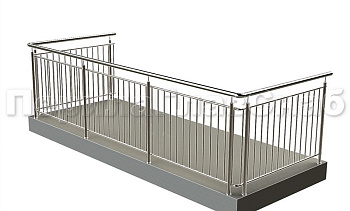 Балконные ограждения с вертикальным заполнением в Красноярске. Готовые проекты ПерилаГлавСнаб Балконные ограждения с вертикальным заполнением в Красноярске. Готовые проекты ПерилаГлавСнаб