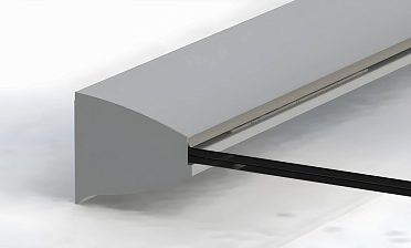 Профиль козырьковый алюминиевый анодированный k300-3  купить в Красноярске