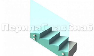 Ограждение без поручня на точечном креплении на лестнице купить в Красноярске Ограждение без поручня на точечном креплении на лестнице купить в Красноярске