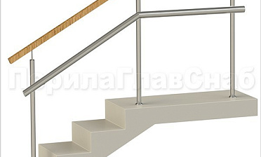 Ограждения с квадратным деревянным поручнем и дополнительным поручнем без ригелей купить в Красноярске Ограждения с квадратным деревянным поручнем и дополнительным поручнем без ригелей купить в Красноярске