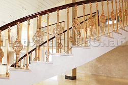 Латунные перила под золото в Красноярске. Готовые проекты ПерилаГлавСнаб - фото 9 Латунные перила под золото в Красноярске. Готовые проекты ПерилаГлавСнаб - фото 9