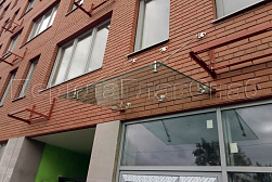 Стеклянные козырьки на вантах в Красноярске. Готовые проекты ПерилаГлавСнаб - фото 4