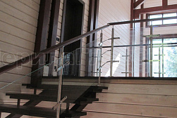 Перила и ограждения из нержавейки и дерева в Красноярске. Готовые проекты ПерилаГлавСнаб - фото 10