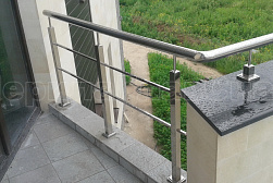 Перила и ограждения из нержавеющей стали с двумя ригелями в Красноярске. Готовые проекты ПерилаГлавСнаб - фото 6