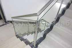 Стеклянные перила для колодезных лестниц в Красноярске. Готовые проекты ПерилаГлавСнаб - фото 13