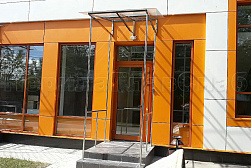 Козырьки и навесы на металлокаркасе в Красноярске. Готовые проекты ПерилаГлавСнаб - фото 14