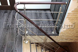 Перила и ограждения из нержавейки и дерева в Красноярске. Готовые проекты ПерилаГлавСнаб - фото 3