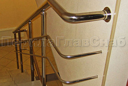 Перила и ограждения из нержавеющей стали с двумя ригелями в Красноярске. Готовые проекты ПерилаГлавСнаб - фото 12