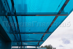 Консольные козырьки и навесы в Красноярске. Готовые проекты ПерилаГлавСнаб - фото 5