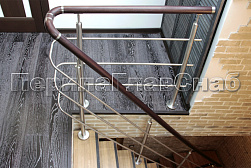 Ограждения из нержавеющей стали с тремя ригелями в Красноярске. Готовые проекты ПерилаГлавСнаб - фото 1