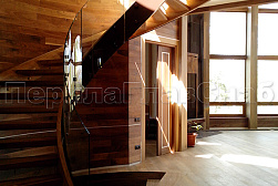 Стеклянные перила для винтовых лестниц в Красноярске. Готовые проекты ПерилаГлавСнаб - фото 17