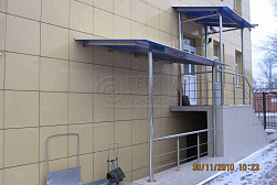 Козырьки и навесы на металлокаркасе в Красноярске. Готовые проекты ПерилаГлавСнаб - фото 19