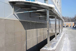 Козырьки и навесы на металлокаркасе в Красноярске. Готовые проекты ПерилаГлавСнаб - фото 21