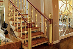 Латунные перила под золото в Красноярске. Готовые проекты ПерилаГлавСнаб - фото 7 Латунные перила под золото в Красноярске. Готовые проекты ПерилаГлавСнаб - фото 7