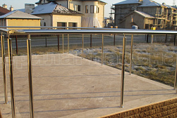 Ограждения и перила без ригелей из нержавеющей стали (без заполнения) в Красноярске. Готовые проекты ПерилаГлавСнаб - фото 11