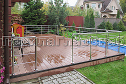 Ограждения из нержавеющей стали с тремя ригелями в Красноярске. Готовые проекты ПерилаГлавСнаб - фото 18