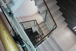 Стеклянные перила для колодезных лестниц в Красноярске. Готовые проекты ПерилаГлавСнаб - фото 2
