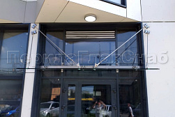 Стеклянные козырьки на вантах в Красноярске. Готовые проекты ПерилаГлавСнаб - фото 9