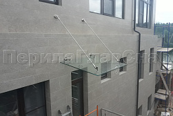 Стеклянные козырьки на вантах в Красноярске. Готовые проекты ПерилаГлавСнаб - фото 18