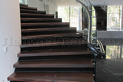 Стеклянные перила для винтовых лестниц в Красноярске. Готовые проекты ПерилаГлавСнаб - фото 16