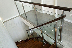 Перила и ограждения из нержавейки и дерева в Красноярске. Готовые проекты ПерилаГлавСнаб - фото 16