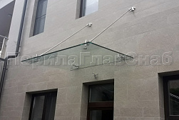 Стеклянные козырьки на вантах в Красноярске. Готовые проекты ПерилаГлавСнаб - фото 20