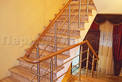 Ограждения из нержавеющей стали с тремя ригелями в Красноярске. Готовые проекты ПерилаГлавСнаб - фото 12