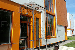 Козырьки и навесы на металлокаркасе в Красноярске. Готовые проекты ПерилаГлавСнаб - фото 13