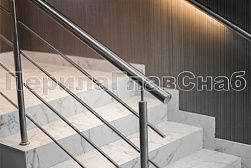 Четырёх и многоригельные перила и ограждения в Красноярске. Готовые проекты ПерилаГлавСнаб - фото 1