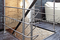 Перила и ограждения из нержавейки и дерева в Красноярске. Готовые проекты ПерилаГлавСнаб - фото 4