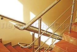 Ограждения из нержавеющей стали с тремя ригелями в Красноярске. Готовые проекты ПерилаГлавСнаб - фото 15