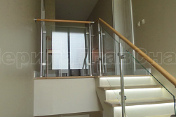 Перила и ограждения из нержавейки и дерева в Красноярске. Готовые проекты ПерилаГлавСнаб - фото 13