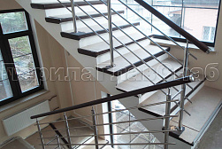 Перила и ограждения из нержавейки и дерева в Красноярске. Готовые проекты ПерилаГлавСнаб - фото 24