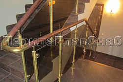 Латунные перила под золото в Красноярске. Готовые проекты ПерилаГлавСнаб - фото 14 Латунные перила под золото в Красноярске. Готовые проекты ПерилаГлавСнаб - фото 14