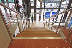 Ограждения из нержавейки со стеклом в Красноярске. Готовые проекты ПерилаГлавСнаб - фото 12