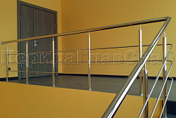 Ограждения из нержавеющей стали с тремя ригелями в Красноярске. Готовые проекты ПерилаГлавСнаб - фото 17