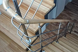 Ограждения из нержавеющей стали с тремя ригелями в Красноярске. Готовые проекты ПерилаГлавСнаб - фото 7