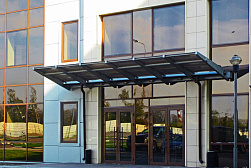 Консольные козырьки и навесы в Красноярске. Готовые проекты ПерилаГлавСнаб - фото 11