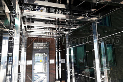 Стеклянные козырьки на спайдерах в Красноярске. Готовые проекты ПерилаГлавСнаб - фото 3