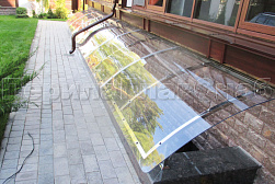 Козырьки и навесы на металлокаркасе в Красноярске. Готовые проекты ПерилаГлавСнаб - фото 7