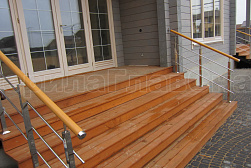 Перила и ограждения из нержавейки и дерева в Красноярске. Готовые проекты ПерилаГлавСнаб - фото 9