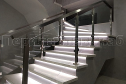 Ограждения из нержавейки со стеклом в Красноярске. Готовые проекты ПерилаГлавСнаб - фото 1