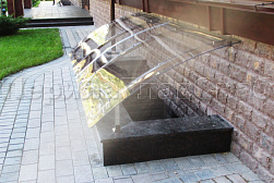 Козырьки и навесы на металлокаркасе в Красноярске. Готовые проекты ПерилаГлавСнаб - фото 6