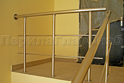 Перила и ограждения из нержавеющей стали с двумя ригелями в Красноярске. Готовые проекты ПерилаГлавСнаб - фото 8