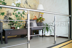 Перила и ограждения из нержавеющей стали с двумя ригелями в Красноярске. Готовые проекты ПерилаГлавСнаб - фото 4