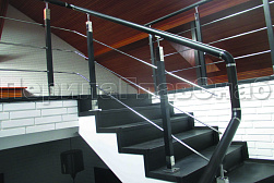 Перила и ограждения из нержавейки и дерева в Красноярске. Готовые проекты ПерилаГлавСнаб - фото 25