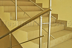 Перила и ограждения из нержавеющей стали с двумя ригелями в Красноярске. Готовые проекты ПерилаГлавСнаб - фото 10