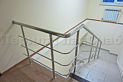 Ограждения из нержавеющей стали с тремя ригелями в Красноярске. Готовые проекты ПерилаГлавСнаб - фото 14