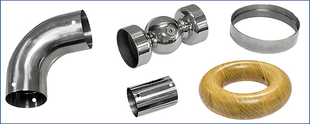 Соединители и отводы для деревянного поручня в Красноярске. Комплектующие для лестничных ограждений и перил ПерилаГлавСнаб Соединители и отводы для деревянного поручня в Красноярске. Комплектующие для лестничных ограждений и перил ПерилаГлавСнаб